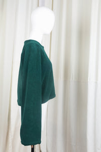 JULIET dennengroen jersey met lusjes