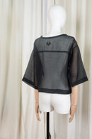 SIERRA transparante zwarte katoen