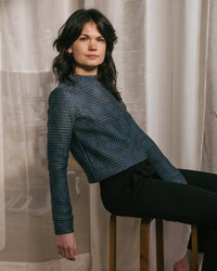 BRAVO blauwe tijk gestreept tweerichtingen