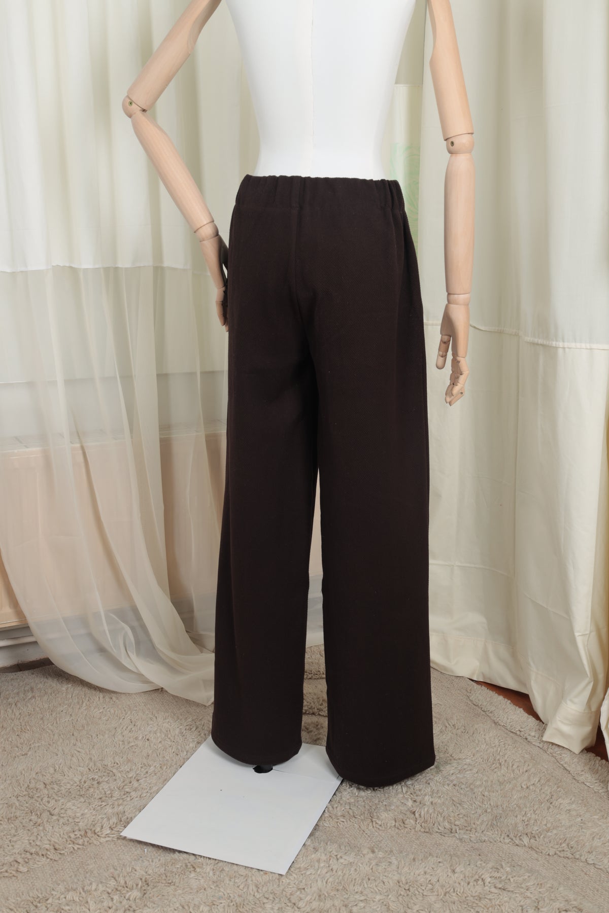 FOXTROT diagonale rib bruine sweaterstof