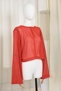 JULIET oranje lycra jersey squares