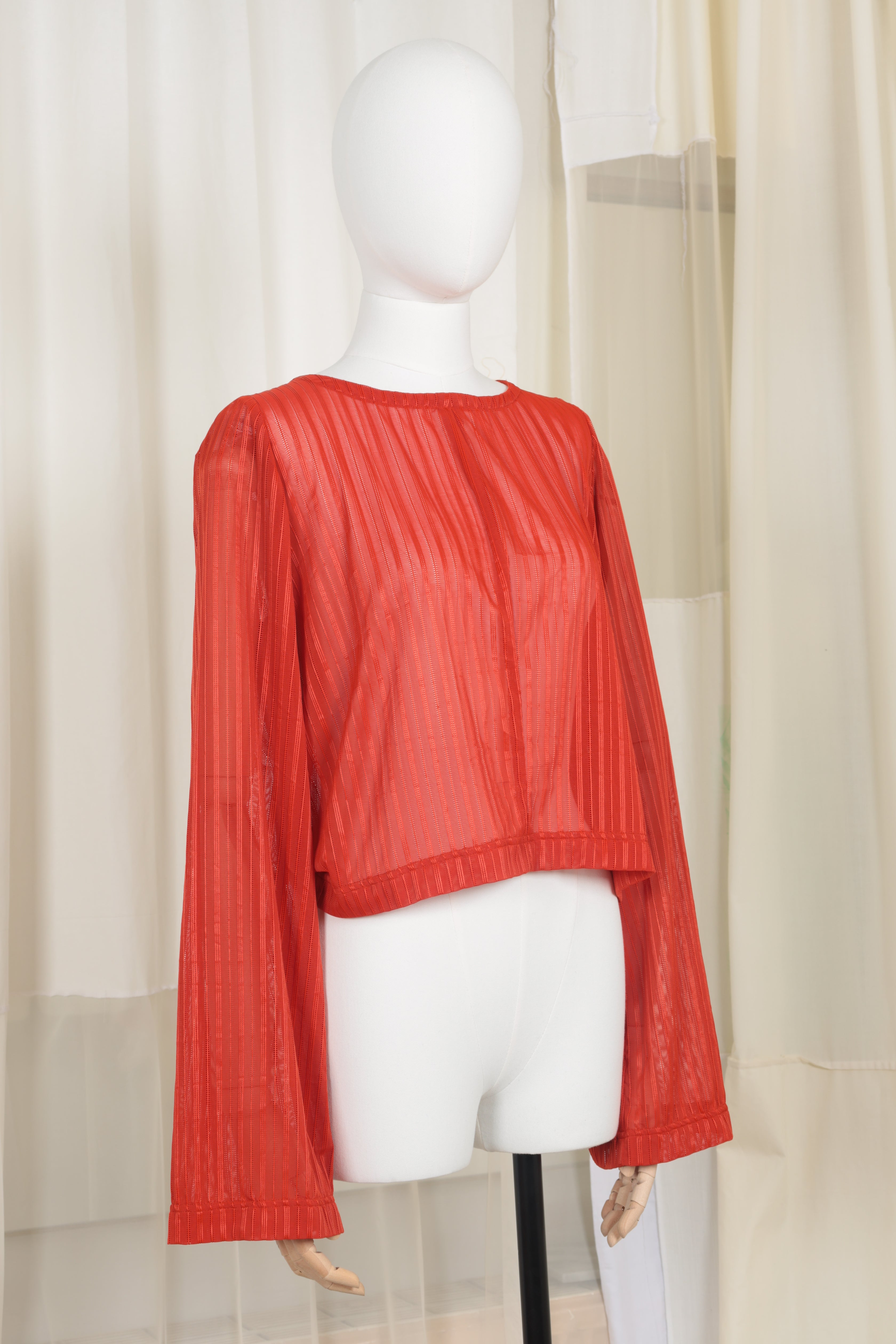 JULIET oranje lycra jersey squares