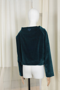 DELTA appelblauwzeegroen velours
